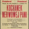 Afisz przedstawienia Kochanek nerwowej pani