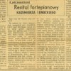 Serocki's piano recital review - 
	Review of Serocki's piano recital in Bydgoszcz (1948) (Elmat., "Kazimierz Serocki's piano recital")